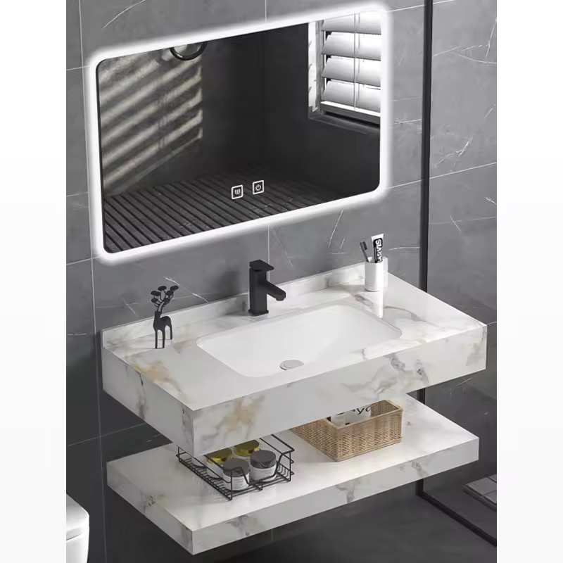 Su geçirmez duvar montaj banyo vanity dolabı