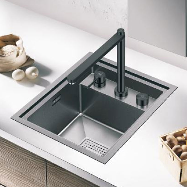 Siyah Altın Paslanmaz Çelik Tek Havzalı Gizli Lavabo