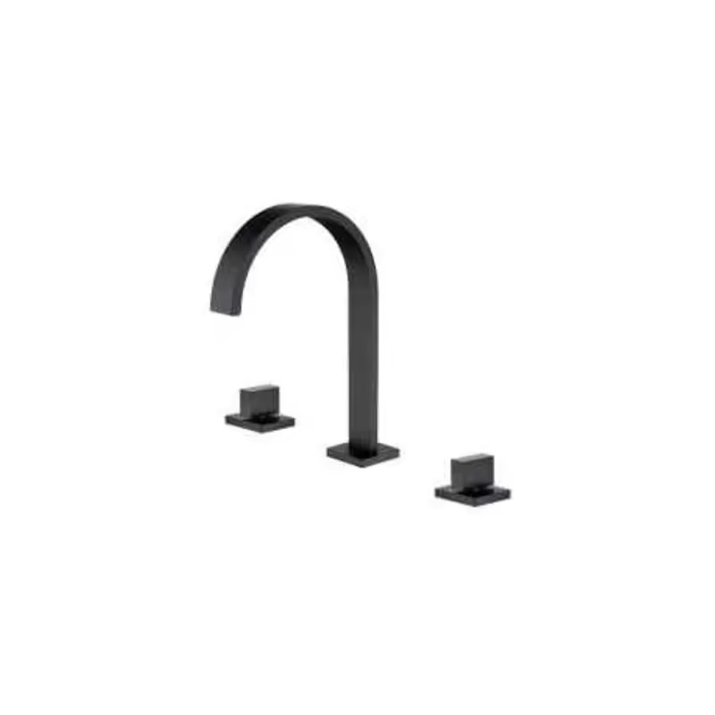 Çift saplı üç delikli duvara monte banyo lavabo havza muslukları