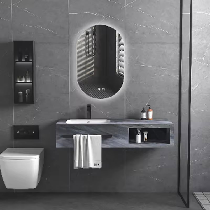 Lüks mermer banyo vanity dolabı